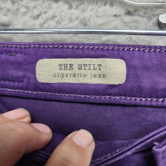 AG Adriano Goldschmied Jeans Womens 25 Purple The Stilt Stretch Skinny - Picture 4 of 15
